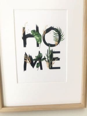 HOME leafy (A5) TEXTURED CARD
