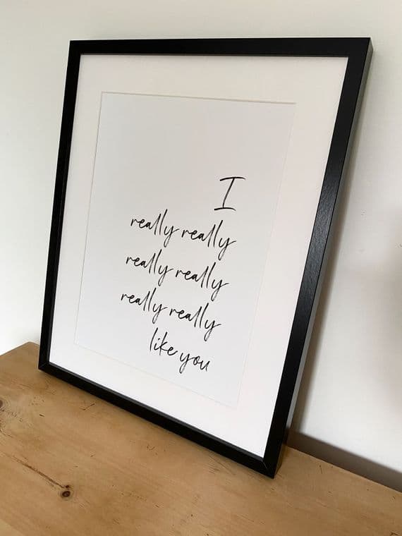 I really really... like you & And I want you... SET OF 2 (A3 monochrome prints)