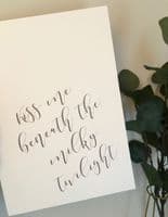 Kiss me beneath the milky twilight (A4 & A3 prints)