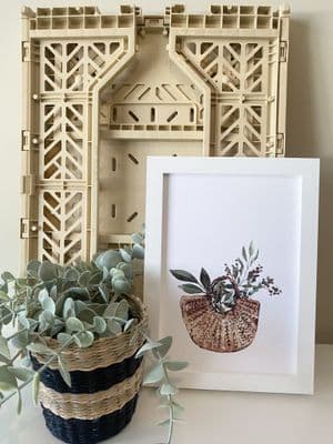 Leafy basket (A5) TEXTURED CARD