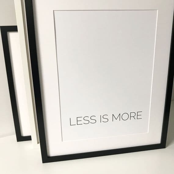 Less is more (A3 monochrome)