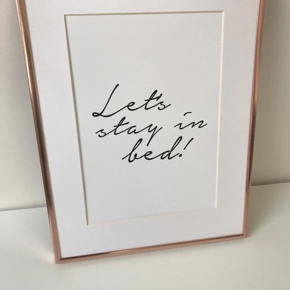 Let’s stay in bed (A4 monochrome)