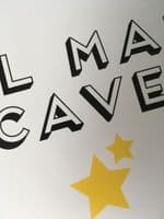 Lil man cave (A4 black & yellow stars)