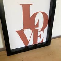 LOVE Rust (A4) TEXTURED CARD