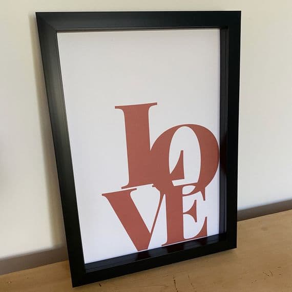 LOVE Rust (A4) TEXTURED CARD