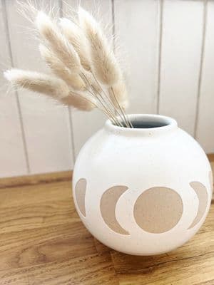 Moon Phases Vase White