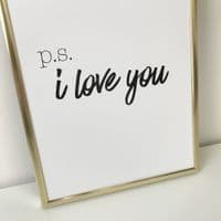 P.S. I love you (A4 monochrome)