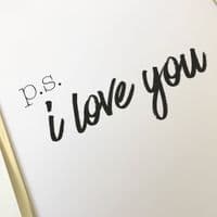 P.S. I love you (A4 monochrome)