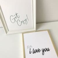 P.S. I love you (A4 monochrome)
