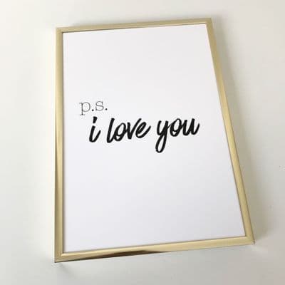 P.S. I love you (A4 monochrome)