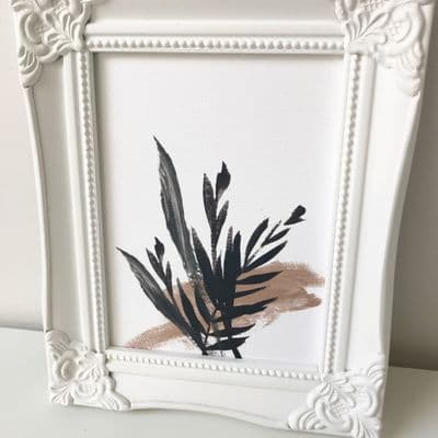 Pink & blue leaf (A5) TEXTURED CARD