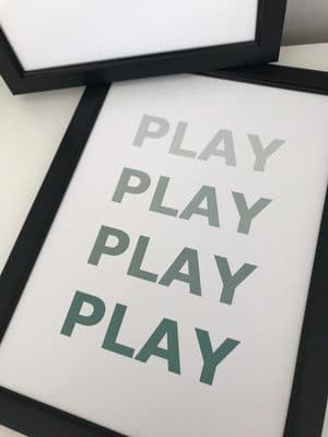 PLAY PLAY PLAY PLAY (GREEN A4)