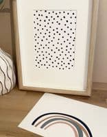 Polka dots monochrome (A3 & A5) - TEXTURED CARD