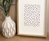 Polka dots monochrome (A3 & A5) - TEXTURED CARD