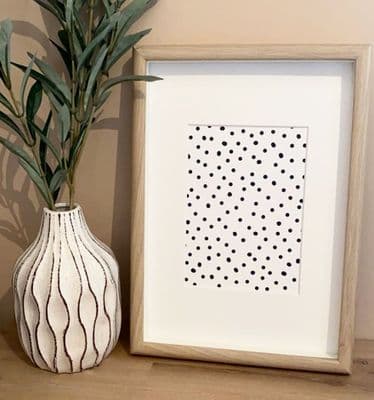 Polka dots monochrome (A3 & A5) - TEXTURED CARD