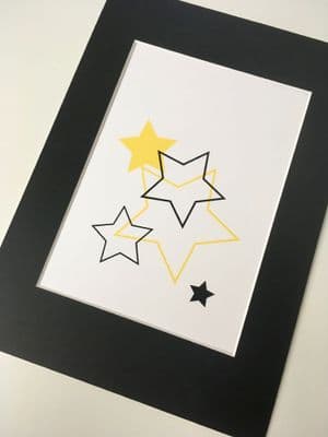 Stars (A5 black & yellow)