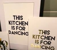 This kitchen is for dancing (A4 monochrome)