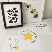 To infinity & beyond (A4 black & yellow)