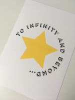 To infinity & beyond (A4 black & yellow)
