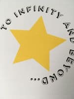To infinity & beyond (A4 black & yellow)