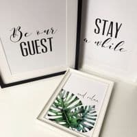 Tropical leaf 'and relax' (A3, A4 & A5 prints)