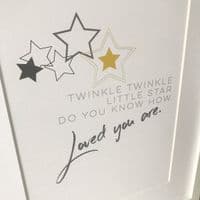 Twinkle twinkle little star (A4 grey and yellow)