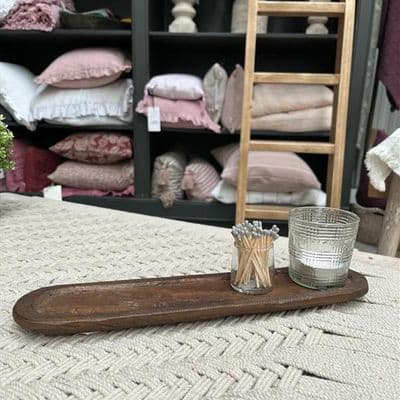 Vintage Carved Wooden Dish Large