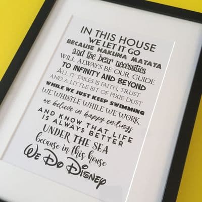 We do Disney (A4 monochrome)