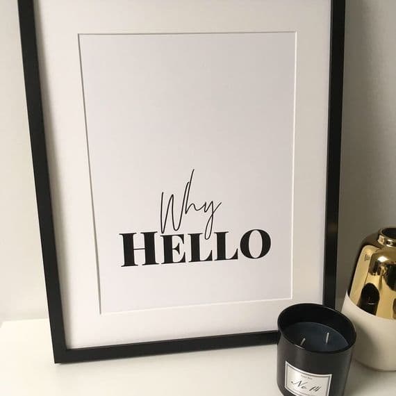 Why hello (A4 & A3 prints)