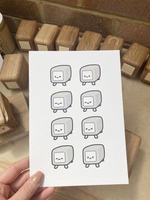 WoodPig Faces (A5)  LIMITED EDITION PRINT (incl. postage)