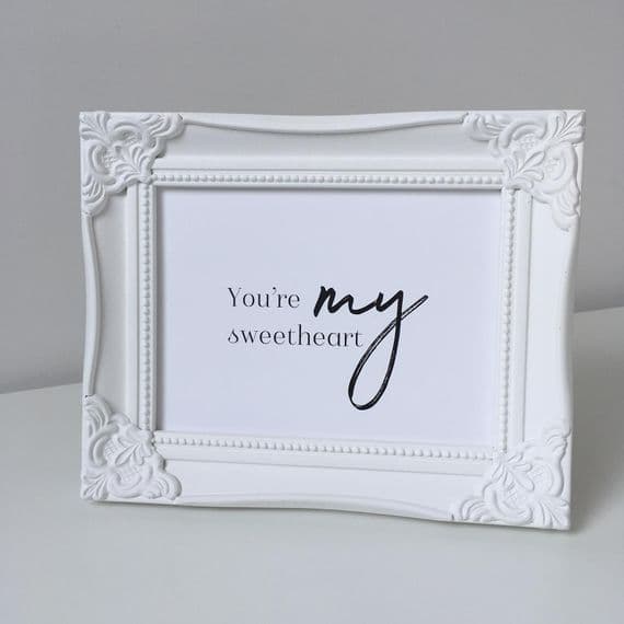 You're my sweetheart  (A5 landscape monochrome)