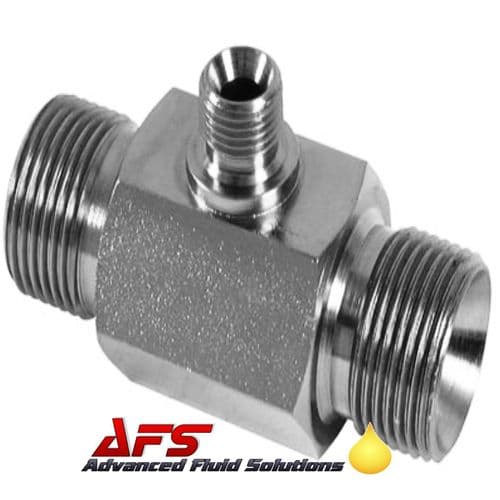 1-1/4 x 1-1/4 x 3/4 BSP Male x Male x Male Unequal Tee 3 Way Adaptor Coned