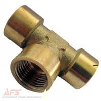 1/2 BSP Female Equal Brass Tee FxFxF