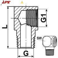 Central Lubrication 1/4-28 UNF Male x 1/8 NPT Female 90 Elbow Degree Adaptor Grease Line Adapter Fitting Ideal for Centralised Systems