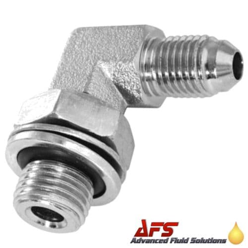 1-5/16 JIC Male x 1 BSP Male 90 Degree Positional Hydraulic Mild Steel Elbow Adjustable Adaptor Fitting