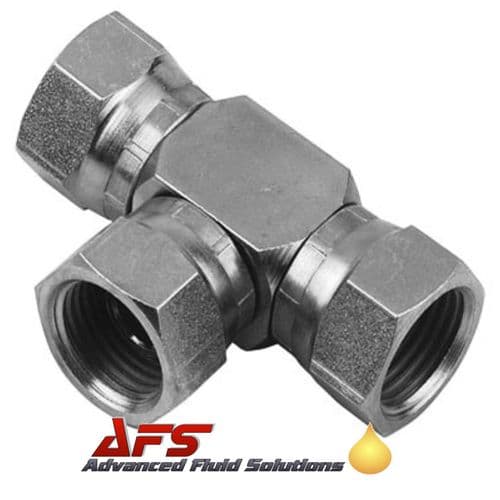 1/8 BSP Swivel Female Equal Tee 3 Way Adaptor Coned