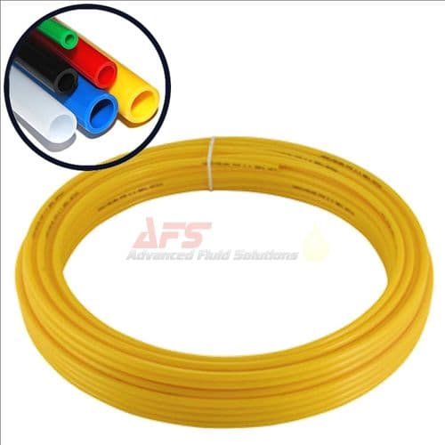 1/8 Inch O.D x 0.075 I.D Imperial Nylon Tube Yellow Flexible Tubing