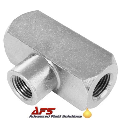 1/8 NPT Fixed Female 3 Way Tee Hydraulic Adaptor Fitting