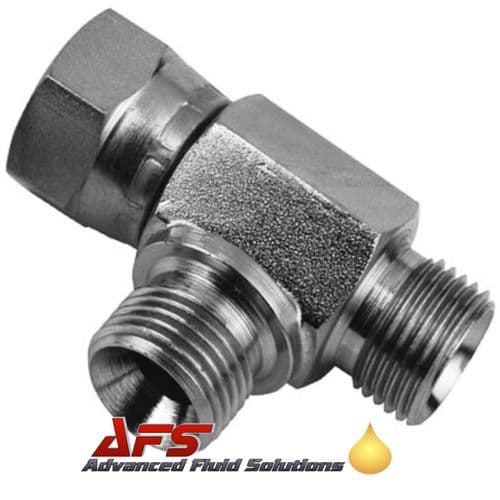 1 BSP Male x Female x Male Equal Tee 3 Way Adaptor Coned