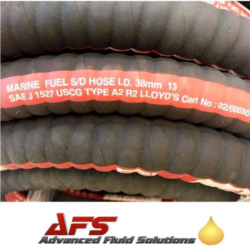 1 Inch I.D (25mm) Marine Fuel Flexible Hose SAE J 1527 USCG Type A2 R2