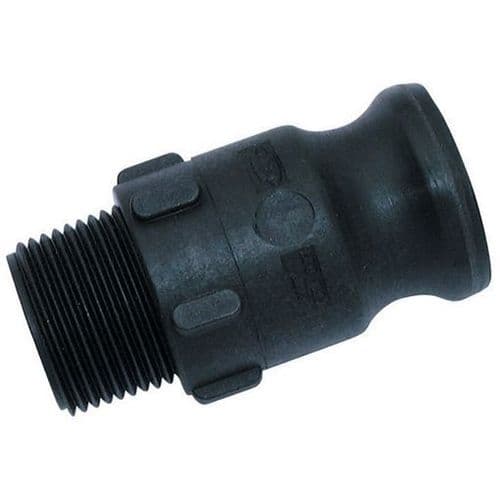 1 Inch Part F Cam & Groove Male Adapters x BSPT Male Thread Polyproylene (PP) Camlock Type