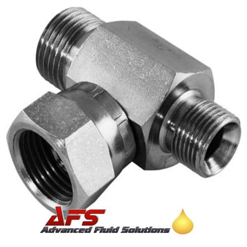 1 x 1 x 3/4 BSP Male x Male x Female Unequal Tee 3 Way Adaptor Coned
