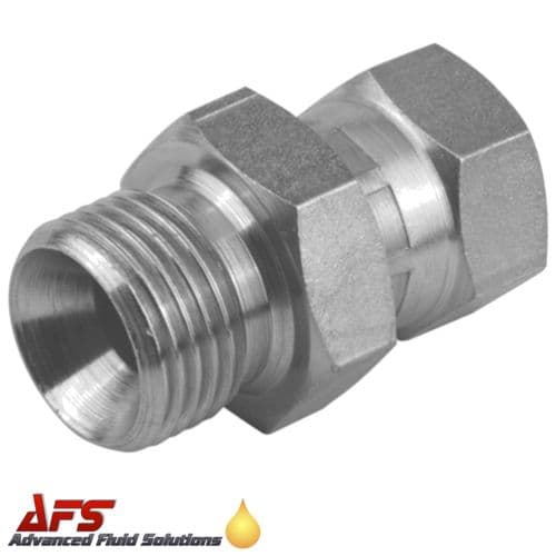 1.1/4 BSP Male x 1/2 BSP Swivel Female Hydraulic Adaptor