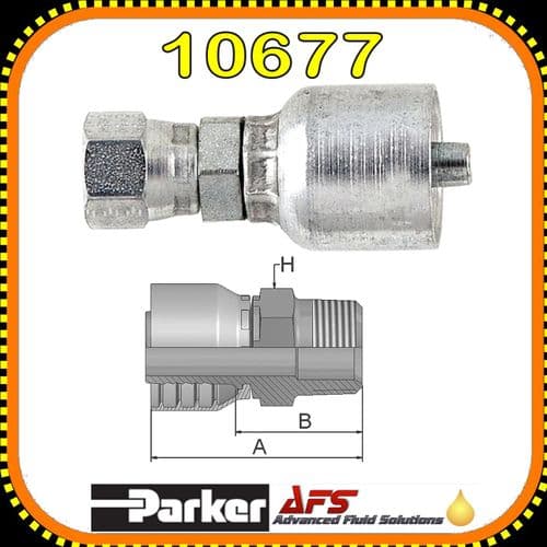 10677-12-12 - Female JIC 37 Swivel - Straight - Parker 77 Series