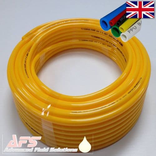 10mm OD x 7mm ID Metric Polyurethane Flexible Tubing PU Air Pipe Yellow