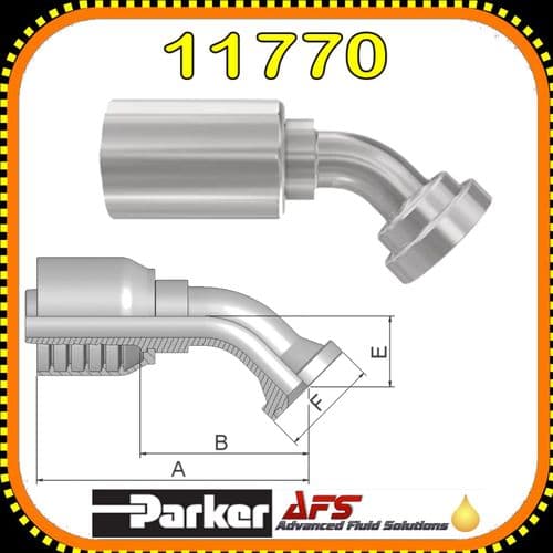 11770 - SAE Code 61 Flange Head Elbow 45° - Parker 70 Series