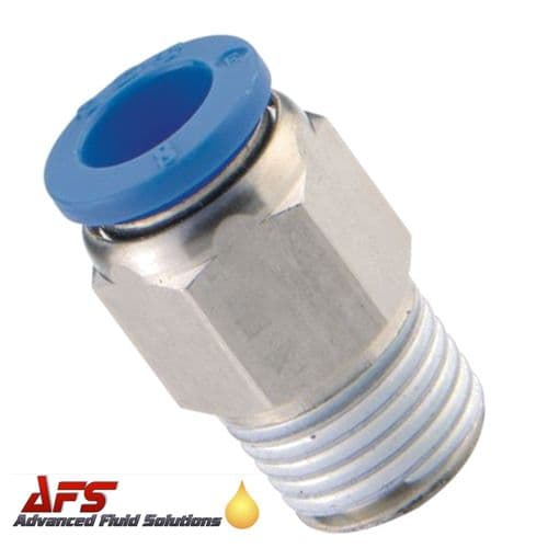 12mm x 1/2 BSPT Male Stud Push-in Fitting Nylon Pipe/Tube Connector