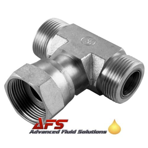 13/16 ORFS Equal ORFS Tee - Male x Male x Male 3 Way T Hydraulic Steel Adaptor Fitting Connector