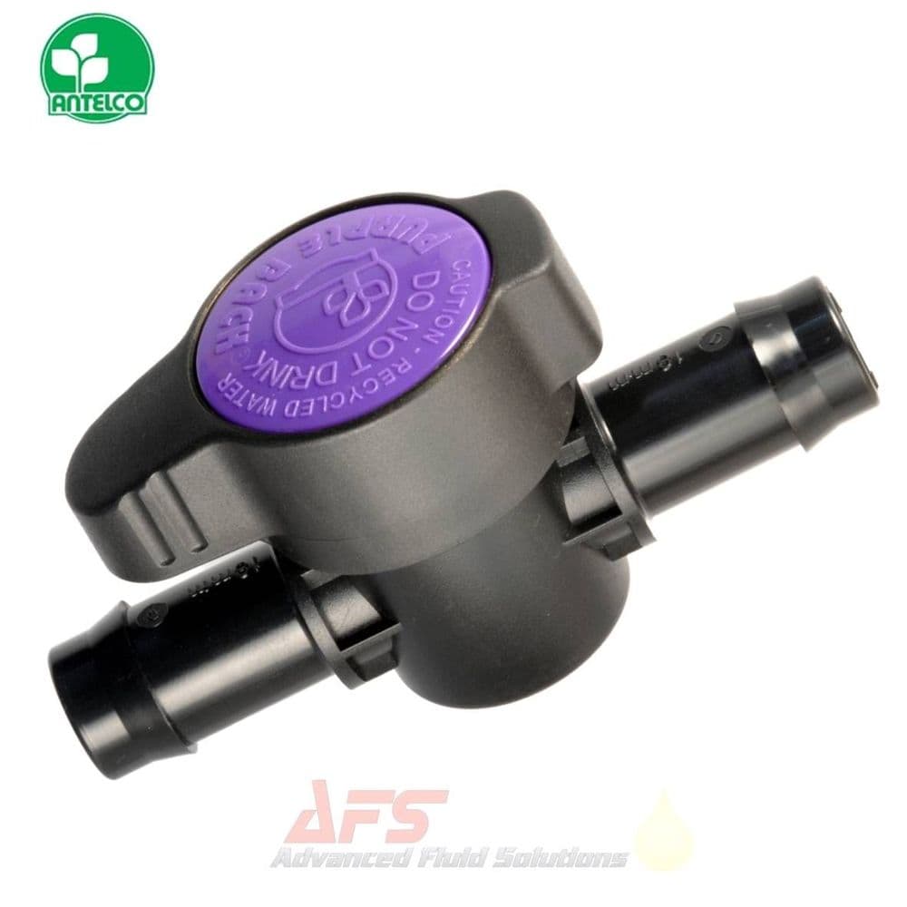 13mm 1/2 Inch Purple Back Valve - Polypropylene Plastic Flow Control ...