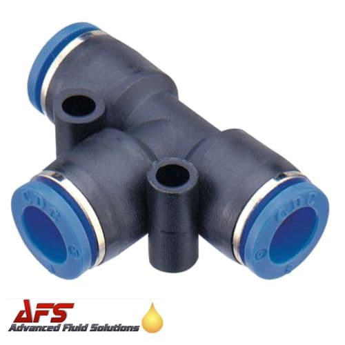 14mm Equal Tee Push-in Fitting Nylon Pipe/Tube Connector